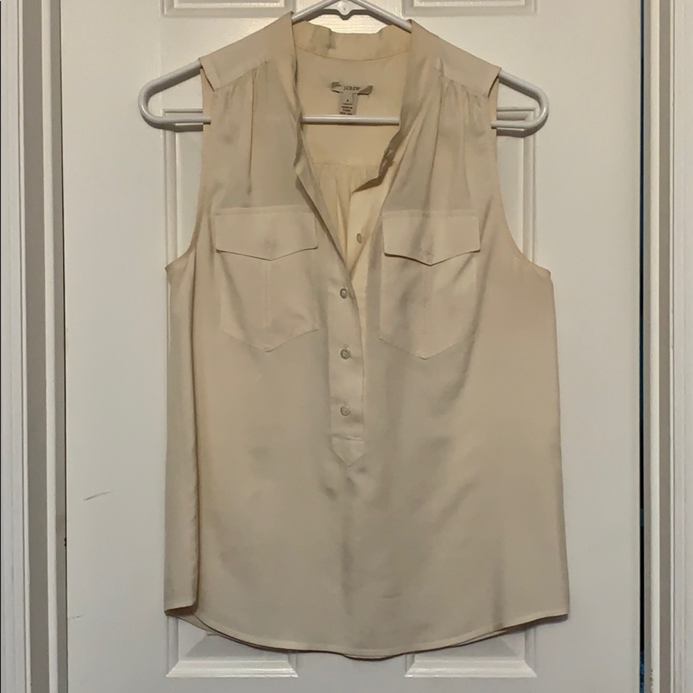 Ivory J.Crew Sleeveless Top
